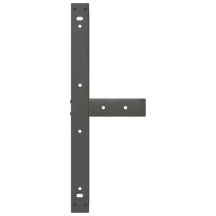 Крака за масичка за кафе, Т-образни, 2 бр., антрацит, 70x25x(30-31) см, стомана