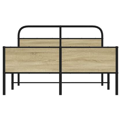 Рамка за легло без матрак 140x190 см дъб сонома инженерно дърво