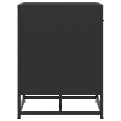 Пейка за обувки, черна, 60x40x53,5 см, инженерно дърво и метал