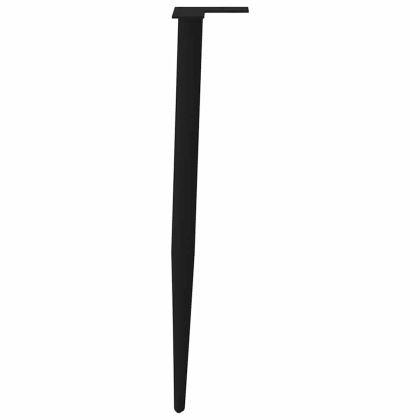 Крака за конзолна маса, конична форма, 4 бр., черни, 72-73 см, стомана