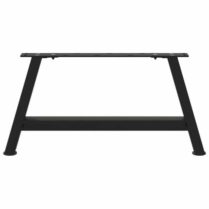 Крака за масичка за кафе, А-образни, 2 бр., черни, 70 x (30-31) см, стомана