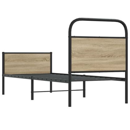 Рамка за легло без матрак 80x200 см дъб сонома инженерно дърво