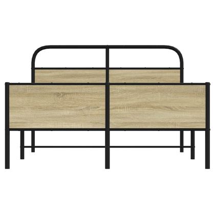 Рамка за легло без матрак 135x190 см дъб сонома инженерно дърво