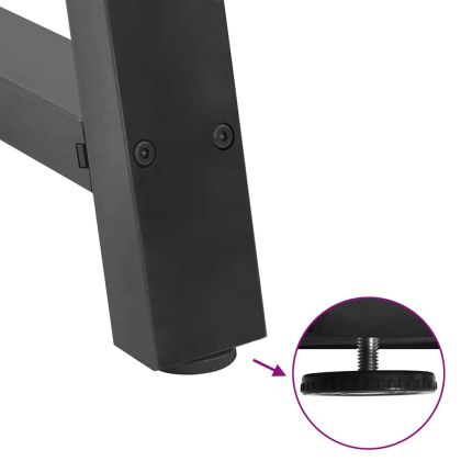 Крака за трапезна маса, А-образни, 2 бр., антрацит, 50x(72-73) см, стомана