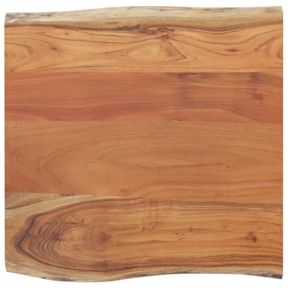 Плот за маса, 60x60x2,5 см, квадратен, акация масив, жив ръб