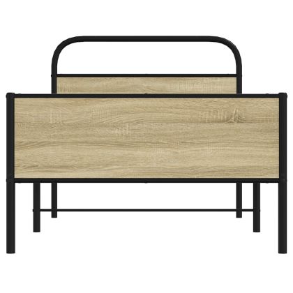 Рамка за легло без матрак 100x200 см дъб сонома инженерно дърво