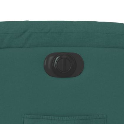 Електрически реклайнер стол, тъмнозелен, текстил