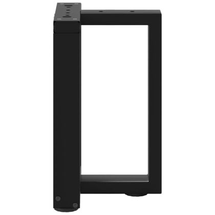 Крака за масичка за кафе, Т-образни, 2 бр., черни, 38x25x(42-43) см, стомана