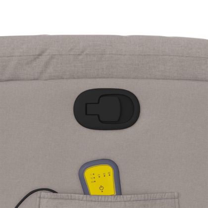 Масажен изправящ стол реклайнер, таупе, текстил