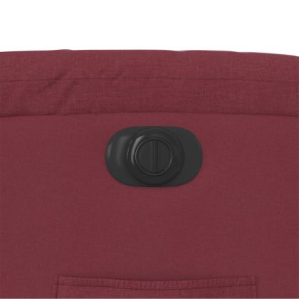 Електрически изправящ реклайнер стол, виненочервен, текстил