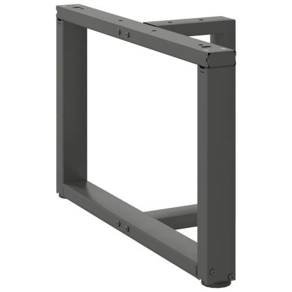 Крака за масичка за кафе, Т-образни, 2 бр., антрацит, 60x25x(42-43) см, стомана