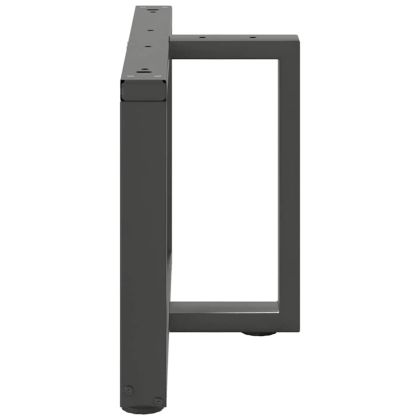Крака за масичка за кафе, Т-образни, 2 бр., антрацит, 60x25x(42-43) см, стомана