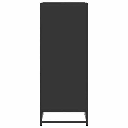 Етажерка за обувки, черна, 48x38x97,5 см, инженерно дърво