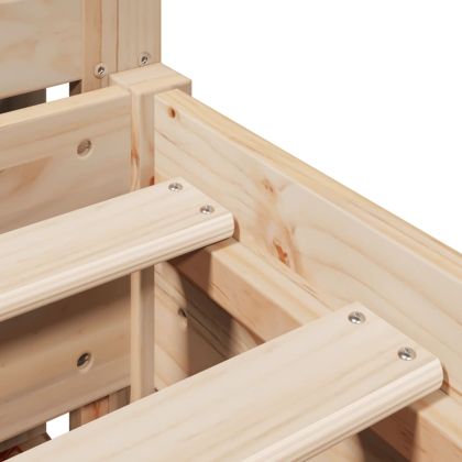 Рамка за легло без матрак, 120x190 см, масивна чамова дървесина