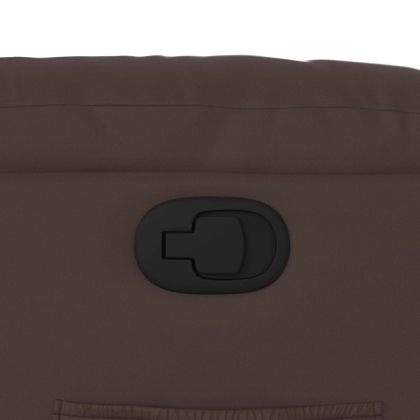 Изправящ реклайнер стол, кафяв, изкуствена кожа