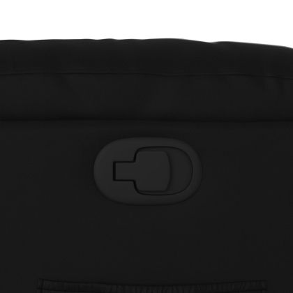 Изправящ реклайнер стол, черен, изкуствена кожа