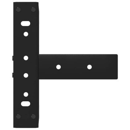 Крака за масичка за кафе, Т-образни, 2 бр., черни, 30x25x(30-31) см, стомана