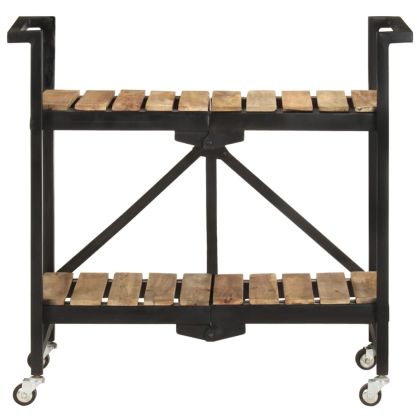 Кухненска количка, 87x36x81 см, мангово дърво масив