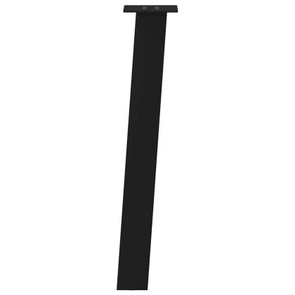 Крака за конзолна маса, 4 бр., черни, 72 см, стомана