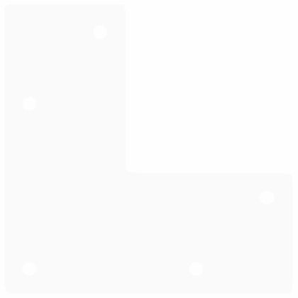 Крака тип „фиба“ за масичка за кафе, 4 бр., бели, 20 см, масивна стомана