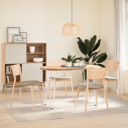 крака тип „фиби“ за конзолни маси, 4 бр., бели, 72 см, масивна стомана