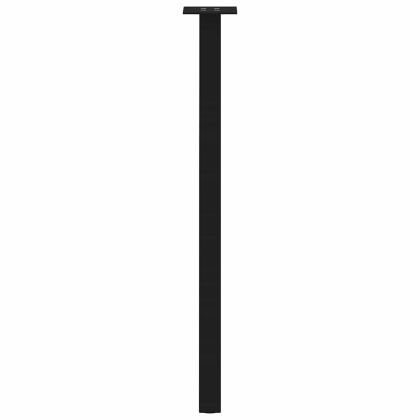 Крака за конзолна маса, 4 бр., черни, 72 см, стомана