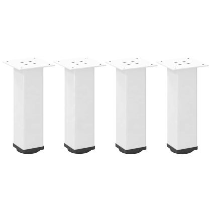 Крака за масичка за кафе, 4 бр., бели, 42-44 см, стомана