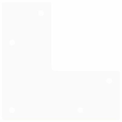 крака тип „фиби“ за конзолни маси, 4 бр., бели, 72 см, масивна стомана