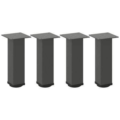 Крака за масичка за кафе, 4 бр., антрацит, 42-44 см, стомана