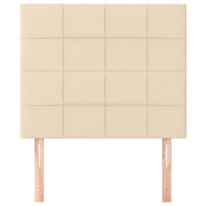 Табла за легло, кремава, 90x5x118/128 см, плат