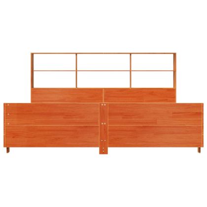 Рамка за легло без матрак, восъчнокафяв, 200x200 см, бор масив