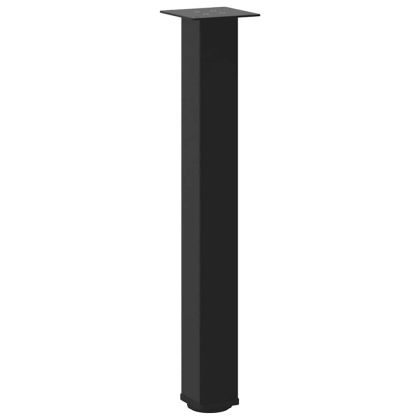 Крака за конзолна маса, 4 бр., черни, 72-74 см, стомана