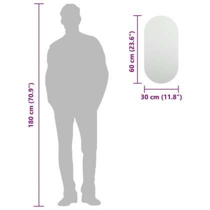 Огледало, 60x30 см, стъкло