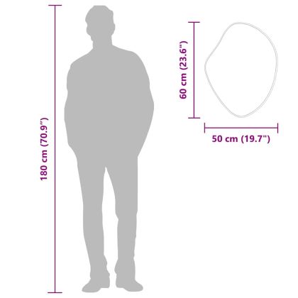 Стенно огледало злато 60x50 см