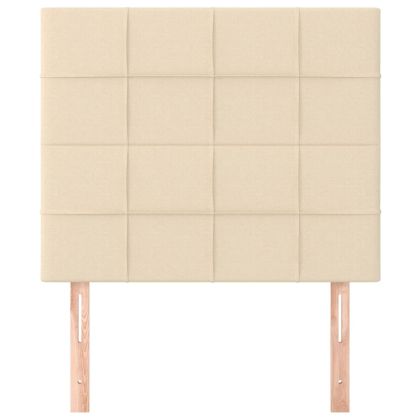 Табла за легло, кремава, 100x5x118/128 см, плат