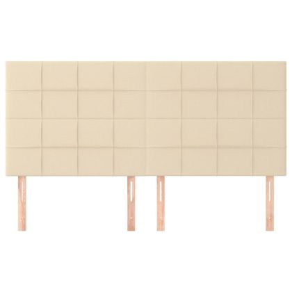 Табла за легло, кремава, 200x5x118/128 см, плат