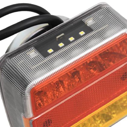 Светлини за ремарке 2 бр червени 10,5x7,5x10 см 12V LED крушка