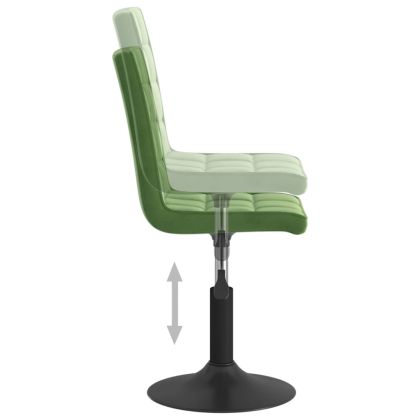 Въртящи се трапезни столове, 2 бр, тъмнозелени, кадифе