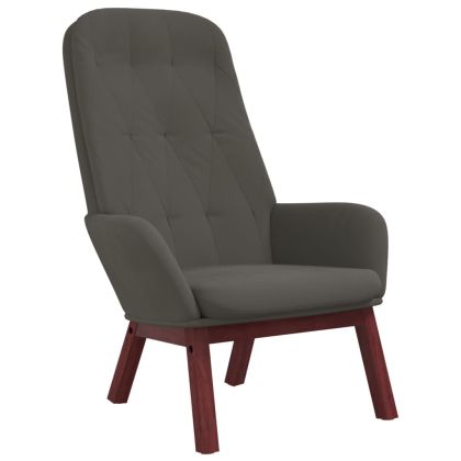 Релакс стол, тъмносив, кадифе