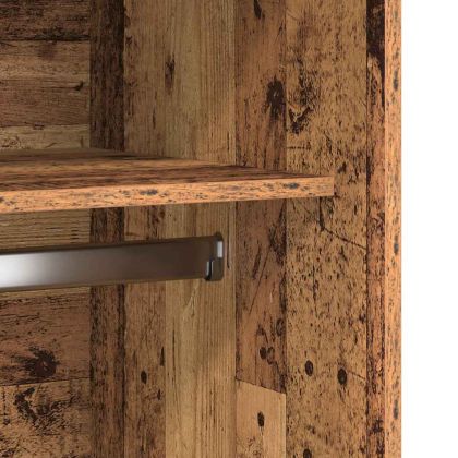 Гардероб, старо дърво, 100x50x200 см, инженерно дърво