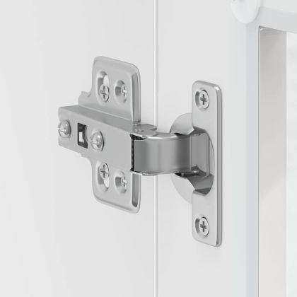 Кухненски стенен шкаф със стъклена врата "Porto" Бял гланц