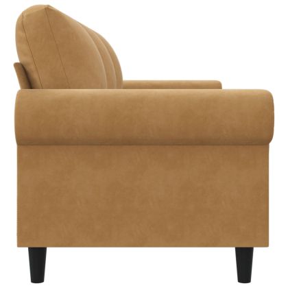 3-местен диван, кафяв, 180 см, кадифе