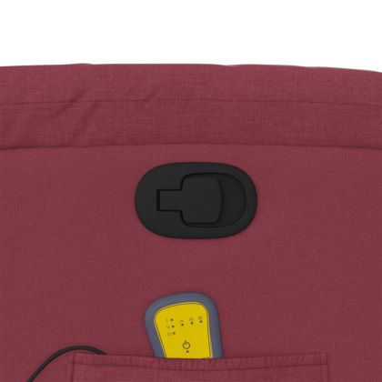 Масажен изправящ наклоняем стол, виненочервен, текстил