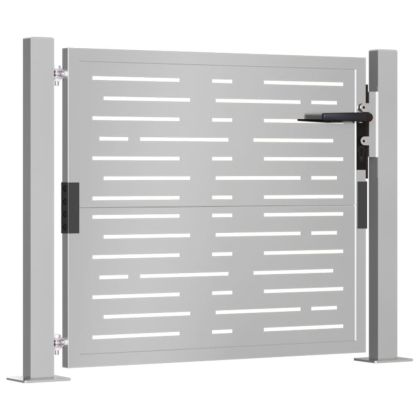 Градинска порта 100x100 см, кортенова стомана, квадратен дизайн