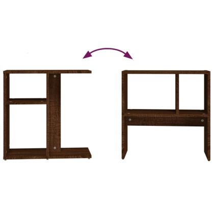 Странична маса, кафяв дъб, 50x30x50 см, инженерно дърво