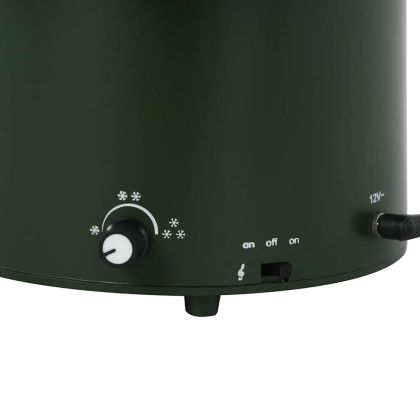 Коледна елха с валящ сняг и основа от чадър, зелена, 75 см