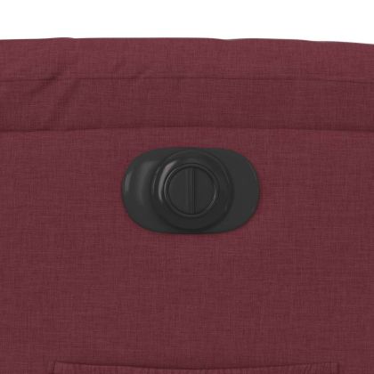 Електрически стол реклайнер, виненочервен, текстил