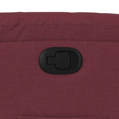 Изправящ реклайнер стол, виненочервен, текстил