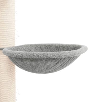 Котешко дърво тип "от пода до тавана" светлосиво 258,5-284,5 см