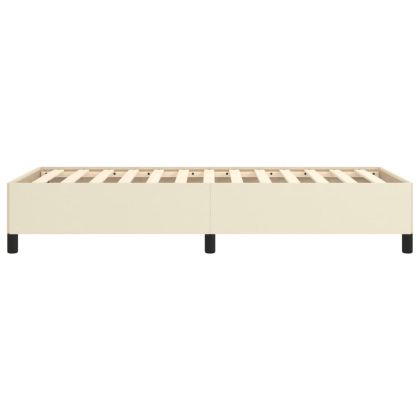 Рамка за легло, кремава, 90x200 см, изкуствена кожа